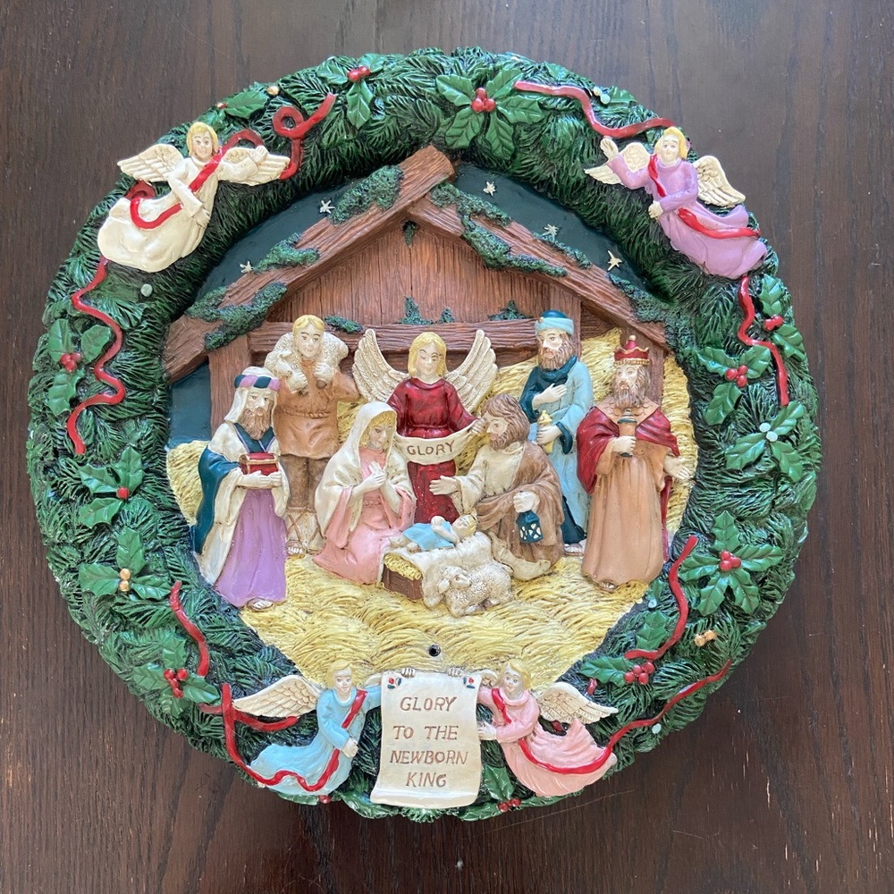 Nativity wreath with audio